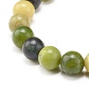 Natural Serpentine Beads Stretch Bracelet for Men Women for Her BJEW-JB06990-02-5