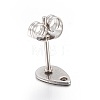 Non-Tarnish 304 Stainless Steel Stud Earring Findings X-STAS-L211-05A-P-2