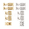 20Pcs 4 Style Brass Filigree Box Clasps KK-PJ0001-15-13
