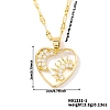 Gorgeous Brass Micro Pave Clear Cubic Zirconia Heart with Moon Sun Pendant Elegant Fashion Necklaces SS6030-1-3