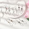 Natural Mixed Stone Horse Eye Dangle Earrings EJEW-JE06814-1