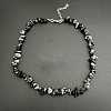 Natural Snowflake Obsidian Chip Beaded Necklaces for Women IW6789-33-1