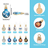 40Pcs 10 Styles Printed Alloy Enamel Pendants ENAM-TA0001-53-3