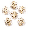 Metal Enlaced Transparent Acrylic Beads MACR-M045-12-1