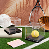 Transparent Acrylic Sport Ball Display Cases with Black Base ODIS-WH0030-300-4