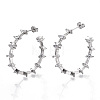 Brass Micro Pave Clear Cubic Zirconia Stud Earrings EJEW-N011-14P-NF-3