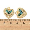 Valentine's Day Brass Micro Pave Cubic Zirconia with Synthetic Opal Pendants KK-D096-02C-G-3