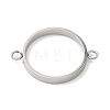 304 Stainless Steel Open Back Bezel Connector Charms STAS-B126-05E-P-1