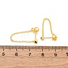Real 18K Gold Plated 925 Sterling Silver Chains Front Back Stud Earrings PA4661-1-4