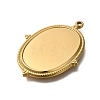 Ion Plating(IP) 304 Stainless Steel Pendant Cabochon Settings X-STAS-H225-03G-2