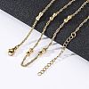 304 Stainless Steel Bone Rope Chain Necklaces NJEW-C073-02G-2