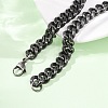 Vintage 304 Stainless Steel Infinity Link Panzer Chain Necklaces NJEW-C115-02AS-3