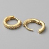 Brass Micro Pave Cubic Zirconia Hoop Earrings EJEW-WH0010-13A-G-2