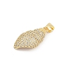 Brass Micro Pave Cubic Zirconia Pendants KK-D317-097G-2