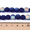Frosted Transparent Glass Beads Strands GLAA-T032-T10mm-MBB15-4