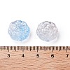 Spray Painted Transparent Glass Beads GLAA-D038-01F-3