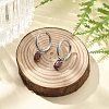304 Stainless Steel Micro Pave Cubic Zirconia Hoop Earrings STAS-R004-07P-01-2