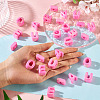 50Pcs 5 Styles UV Plating Opaque Acrylic Beads PACR-TA0001-31H-7