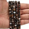 Natural Banded Agate Beads Strands G-Z111-A01-03-2