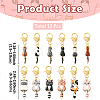 12Pcs 12 Styles Alloy Enamel Cat Shape Pendant Decorations HJEW-YW00488-3