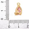 Brass Micro Pave Cubic Zirconia Charms KK-D265-01A-G-3