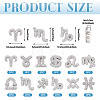 12Pcs 12 Styles Twelve Constellations Brass Micro Pave Clear Cubic Zirconia Pendants KK-TA0008-96P-3