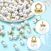 100Pcs 2 Colors Resin Imitation Pearl Charms RESI-YW0006-04-2