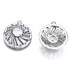 Brass Clear Cubic Zirconia Pendants ZIRC-S069-006P-2