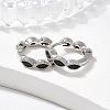 Brass Micro Pave Cubic Zirconia Huggie Hoop Earrings EJEW-K083-34P-A-4