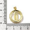 Brass Micro Pave Cubic Zirconia Pendants KK-C090-35G-08-3