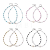 2Pcs Summer Beach Glass Seed Beaded Necklaces NJEW-JN05019-1