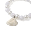 ABS Plastic Imitation Pearl Beaded Stretch Bracelet BJEW-JB10104-02-3