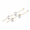 Brass Micro Cubic Zirconia Chain Tassel Big Pendants X-KK-N231-32-NF-2