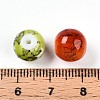 Baking Painted Glass Beads DGLA-S115-10mm-MS-4