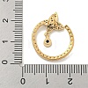 Brass Micro Pave Clear Cubic Zirconia Glass Pendants KK-S386-16G-3