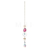 Brass & Crystal Suncatchers HJEW-G018-04C-G-2