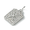 Rack Plating Brass Micro Pave Clear Cubic Zirconia Charms KK-G501-01X-P-2
