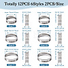 12Pcs 6 Size 201 Stainless Steel Grooved Finger Ring Settings RJEW-TA0001-05P-2