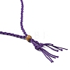 Braided Waxed Cord Empty Macrame Pouch Slider Necklace Making FIND-C061-01B-2