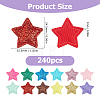 240Pcs Cloth & Sponge & Felt Ornament Accessories DIY-HS0002-57-2