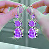 Alloy Rhinestone Dangle Earrings FS-WG213CF-04-1