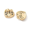 Brass Micro Pave Cubic Zirconia Charms X1-KK-C099-01C-G-2