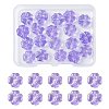 20Pcs Transparent Spray Painted Glass Beads GLAA-FS0002-40A-1