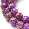 Dyed Synthetic Imperial Jasper Beads Strands G-C168-02F-4