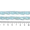Opaque Solid Color Electroplate Glass Beads Strands LS-EGLA-N013-P8mm-B11-4
