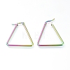 201 Stainless Steel Angular Hoop Earrings EJEW-A052-26D-M-2