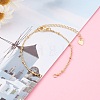 Brass Ball Chain Bracelet Making AJEW-JB00936-4