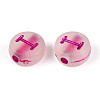 Luminous Frosted Acrylic Beads FACR-T008-02I-2