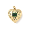 Brass Micro Pave Cubic Zirconia Locket Pendants LS-KK-F905-05G-03-1