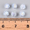 Transparent Spray Painted Glass Beads EGLA-N018-4mm-05-4